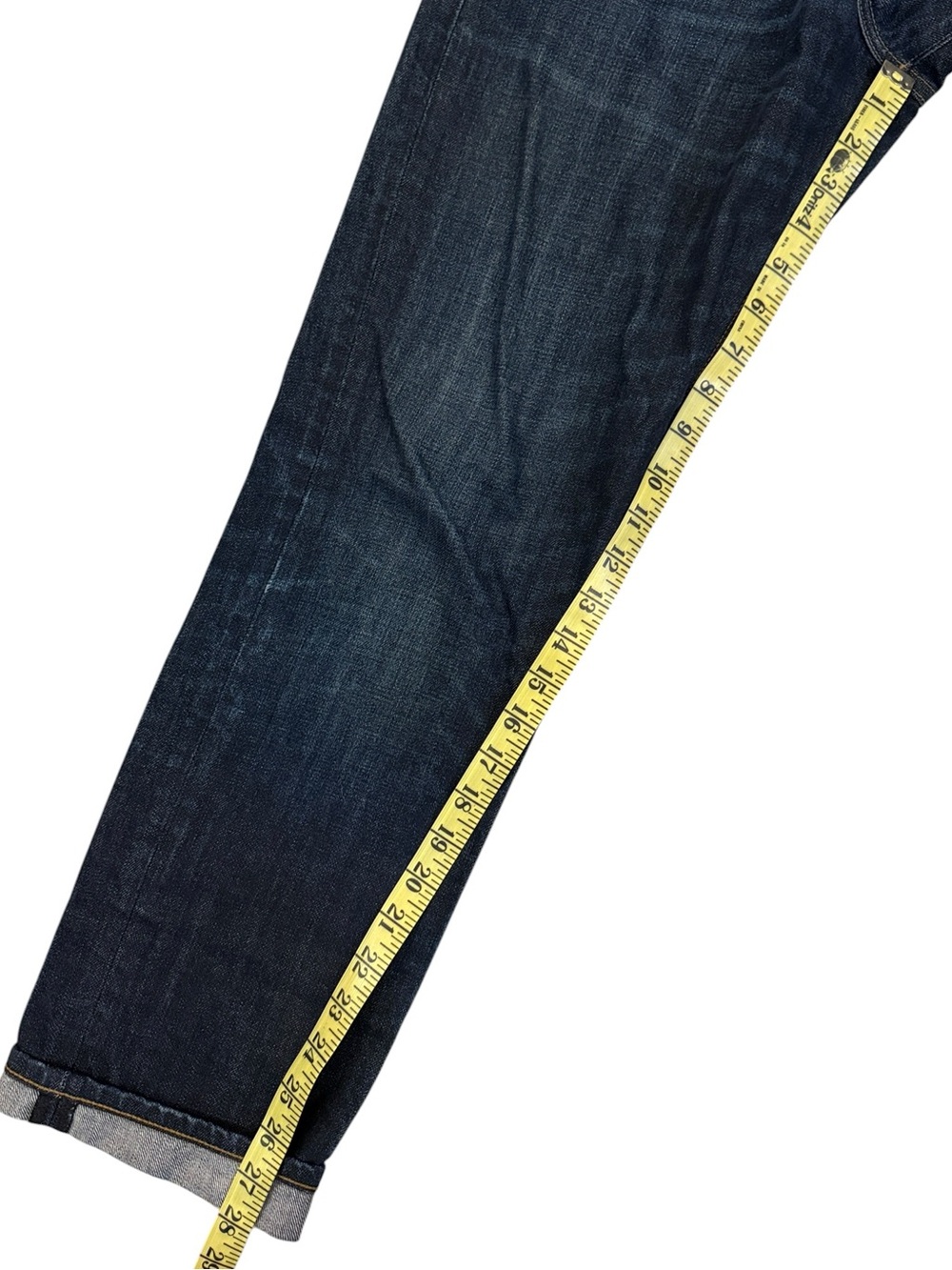 J Crew 770 Straight Jeans 31x30 Fits 32x28 Kaihara Denim Dark Blue Wash Stretch - Picture 14 of 15